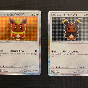 ポンチョを着たイーブイ (ブースター&ブラッキー) 2枚セット 希少プロモ Poncho Eevee