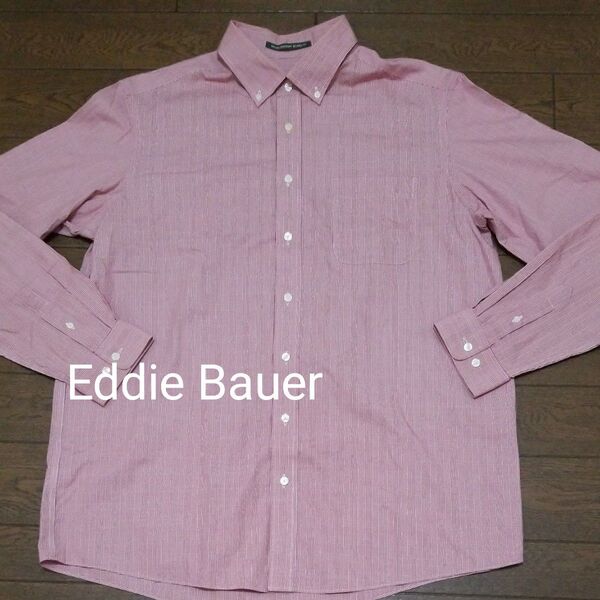 Eddie Bauer ボタンダウンシャツ 赤系チェック XLT k-221