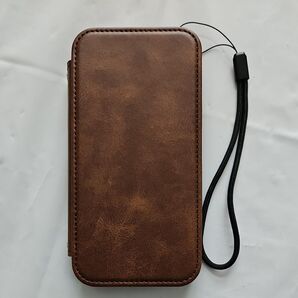 iPhone14Pro ケース カバー iPhone 手帳型 ブラウン カード収納