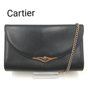 Cartier カルティエ サファイアライン ショルダーバッグ ゴールドチェーン