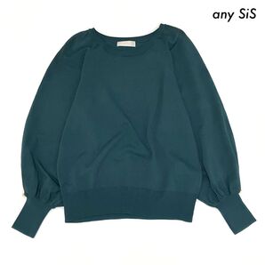 any SiS エニィスィス★長袖ニット バルーンスリーブ グリーン 緑