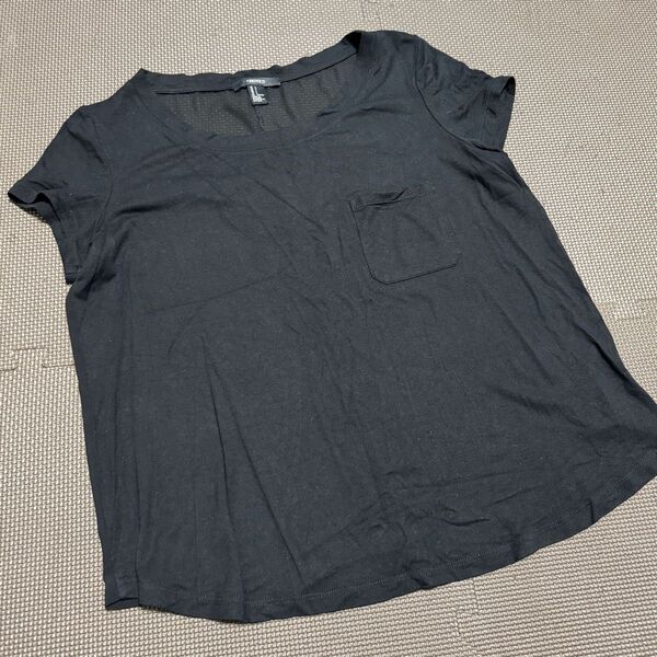 Forever21 トップス 半袖 Tシャツ シースルー バックシースルー 無地