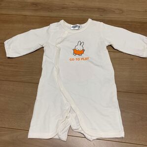 ミッフィー ベビー 長袖ロンパース ホワイト 70 美品 薄手 春 秋