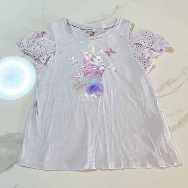 エニィファム 130 Tシャツ 肩開き ユニコーン any FAM