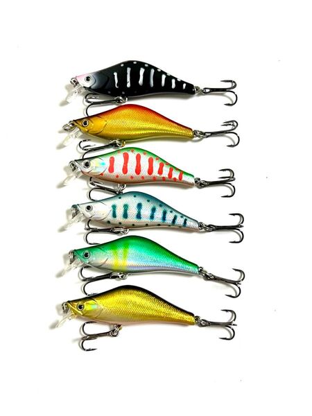 No.143 (Tiemco)ティムコ Laks ラクス 50S風 6個セット シンキング ミノー トラウト バス釣り 渓流魚