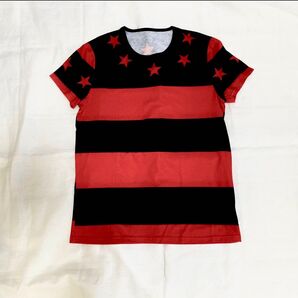 メンズTシャツ 半袖Tシャツ ボーダー 星柄 赤 MEN'S 夏 韓国風 オシャレ お洒落 トップス Tシャツ