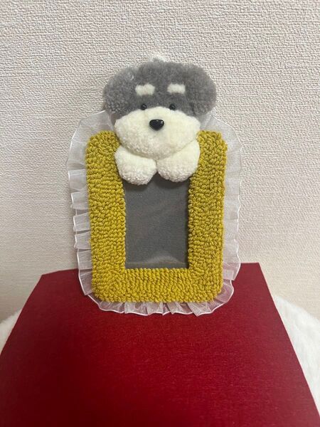 トレカケース ハンドメイド 犬 シュナウザー パンチニードル