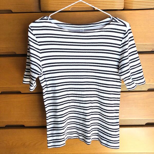 ユニクロ ボーダー柄 半袖Tシャツ Mサイズ