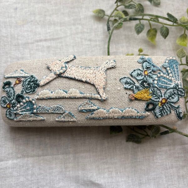 ハンドメイド☆ミナペルホネンメガネケース ランランラン花