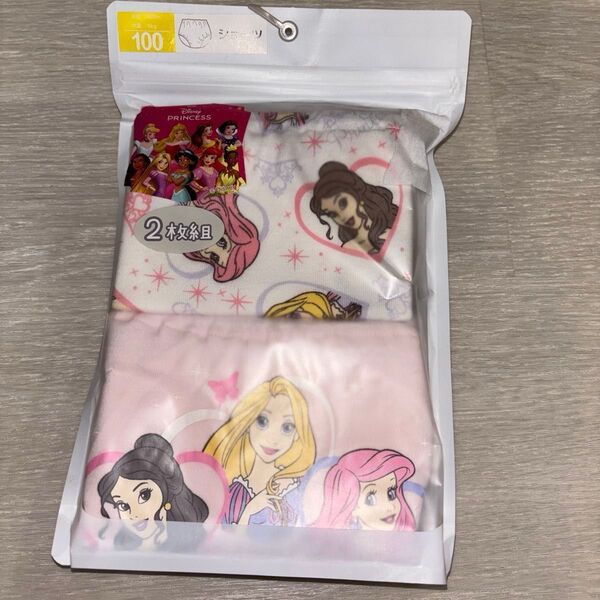 綿100 ディズニープリンセス ジュニア コットン ショーツ 100センチ 2枚