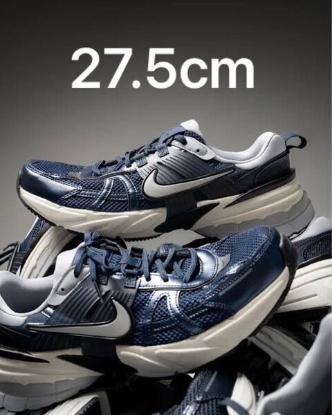 ナイキ NIKE V2Kラン 新品 ランニング スニーカー ネイビー 27.5cm 定価18,150円 半額