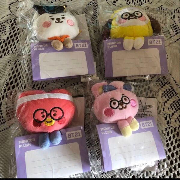 BT21 モニタープラッシュ 4個セット RJ CHIMMY COOKY SHOOKY
