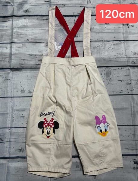 ディズニー サロペ オーバーオール サロペット つなぎ ミニーちゃん ディズニー100周年 長ズボン 120cm