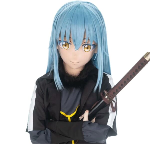 ★即納 全頭マスク カツラ付き ロック付き 顔交換 ドール ヘッドロリータ人形 コスプレ 変身 仮装 着ぐるみ 二次元美少女
