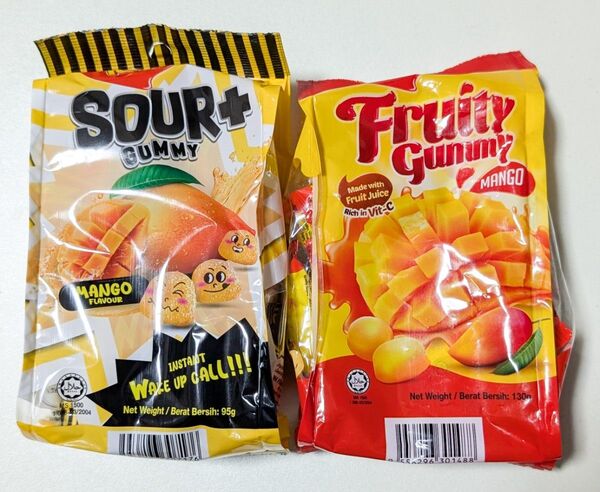LOT100マンゴーグミ130g + マンゴーサワー 95g 各1個 マレーシアで大人気 日本未上陸