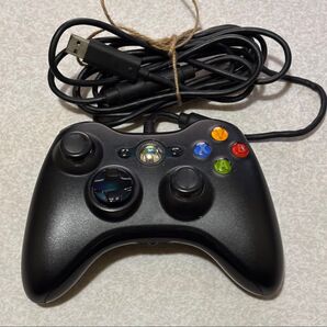 XBOX360 コントローラー リキッドブラック ブラック 純正品 有線 動作品 Microsoft
