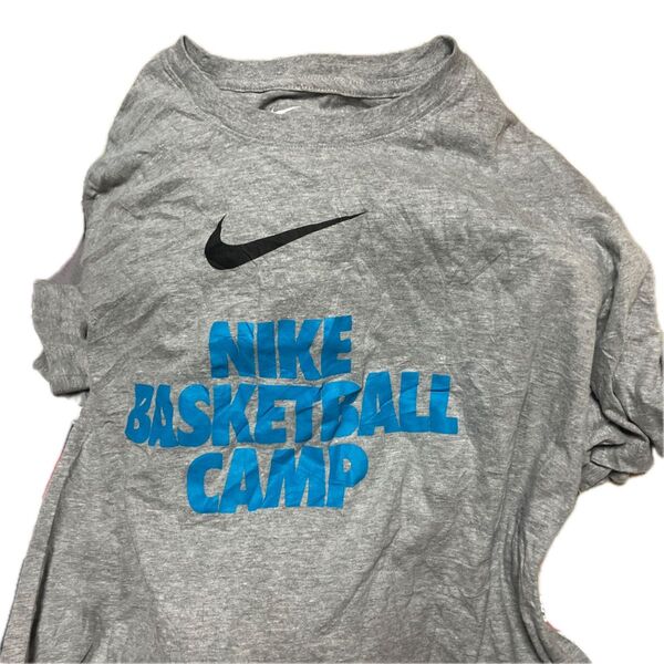 NIKE ナイキ プリント クルーネック 半袖 T シャツ グレー GRAY L