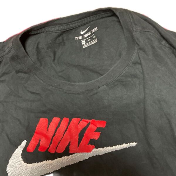 NIKE ナイキ ロゴ プリント 半袖 クルーネック T シャツ BLACK ブラック 3XL 大きめ