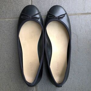  prompt decision![23cm] Nano Universe ballet shoes flat shoes black 