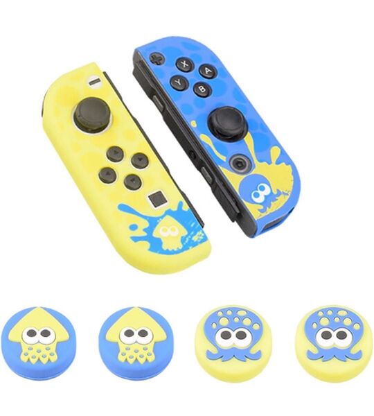 JoyConsカバー スティックカバー スプマラトゥーン Switch Joy-Con ジョイコン