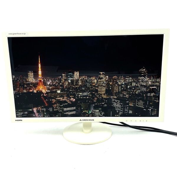 【PCモニター】GREENHOUSE 21.5型 GH-LCW22C-WH-9H スピーカー内臓 梱包丁寧 当日発送