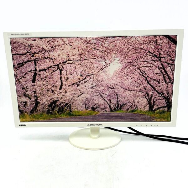 【PCモニター】GREENHOUSE 21.5型 GH-LCW22C-WH-9H スピーカー内臓 梱包丁寧 当日発送