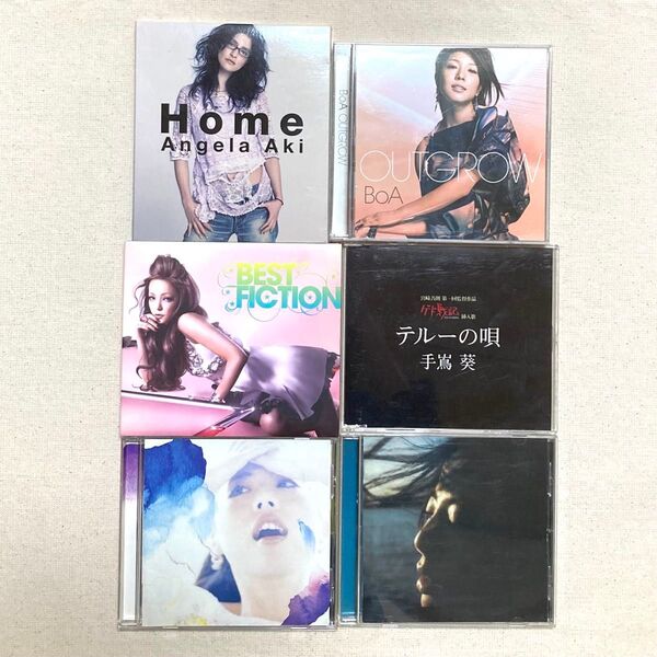 邦楽アルバム、シングルCD 6点セット アンジェラアキ、BOA、安室奈美恵、手嶌葵、矢野真紀