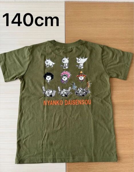 未使用 にゃんこ大戦争 Tシャツ 任天堂 男の子 半袖Tシャツ 140cm刺繍