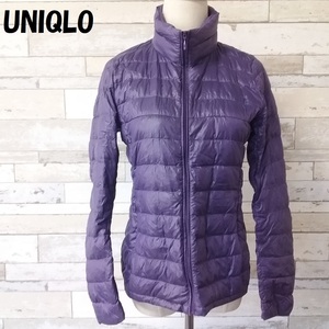 [ popular ]UNIQLO/ Uniqlo light down jacket purple size S lady's /4857