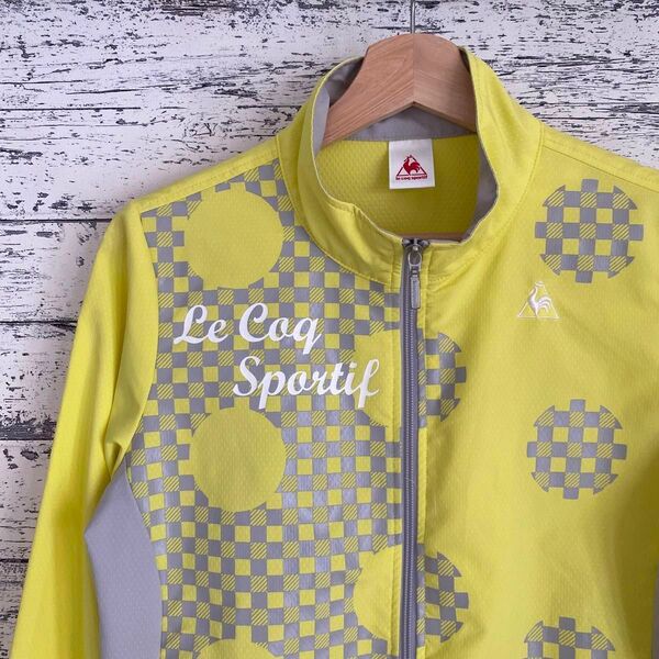 Le Coq Sportif ゴルフ ナイロンジャケット 水玉模様 ワンポイントロゴ刺繍 ビッグプリント
