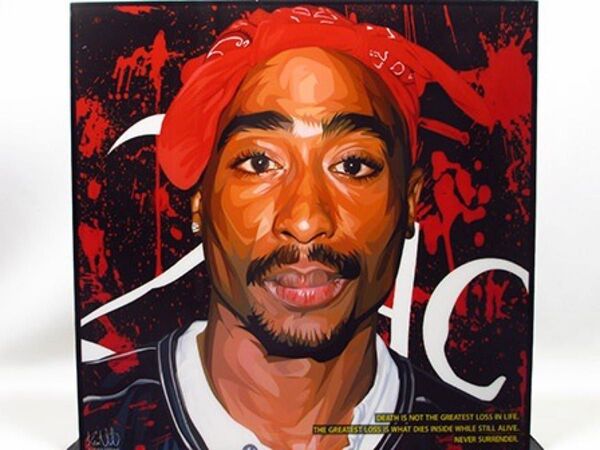 【新品 No 678】 ポップアートパネル 2pac HIPHOP