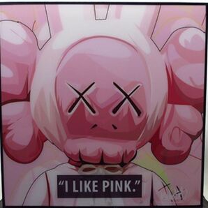 【新品 No 331】 ポップアートパネル KAWS カウズ ピンク
