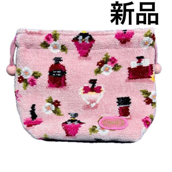 新品 フェイラー フレグランスローズ 巾着 ポーチ FEILER ピンク