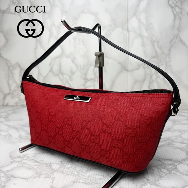 051 極美品 GUCCI グッチ アクセサリーポーチ ポーチ GGキャンバス ハンドバッグ