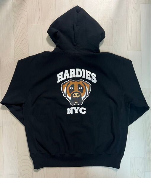 24AW VICTOR VICTOR × HARDIES HEAVY WEIGHT HOODIE #1- BLACK / XL