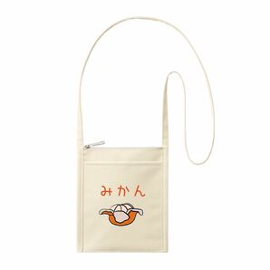 オリジナルイラスト みかん ミニショルダーバッグ スマホショルダー ポシェット サコッシュ