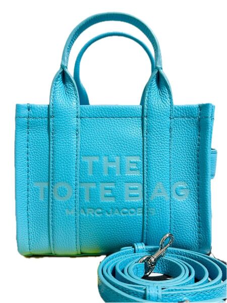 【新品】マークジェイコブス ザ レザー クロスボディ ミニ トートバッグ プール MARC JACOBS
