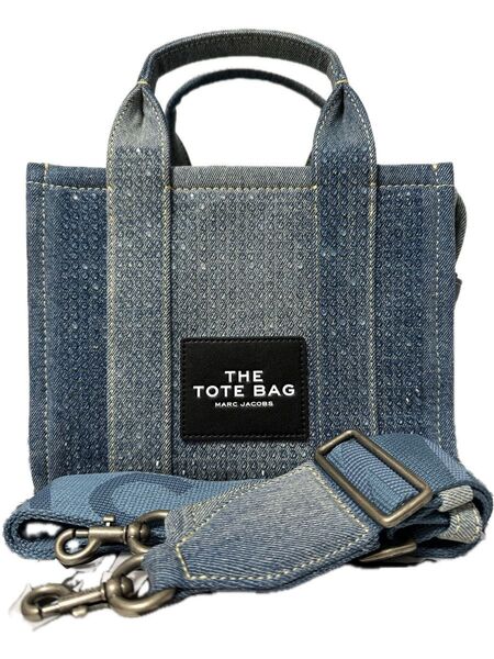【新品】マークジェイコブス ザ クリスタル デニム スモール トート バッグ MARC JAOBS