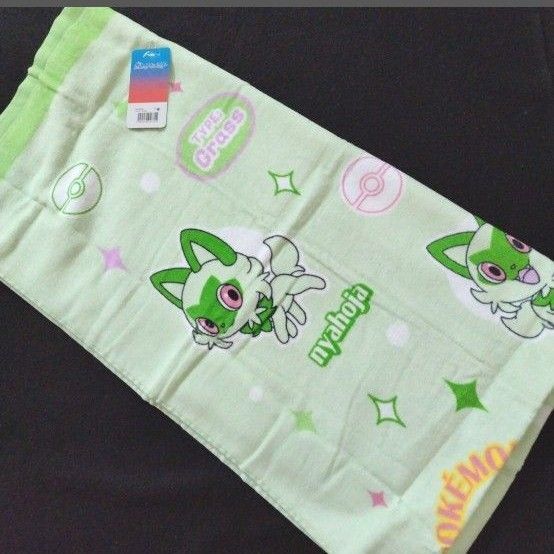 新品未使用タグ付 POKEMON ポケモン ポケットモンスター バスタオル ニャオハ nyahoja タカラトミー