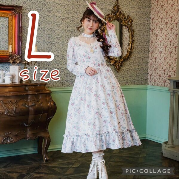クラロリくる実さん グレイスフルドレス Lサイズ ホワイト ワンピース ※値札タグなし