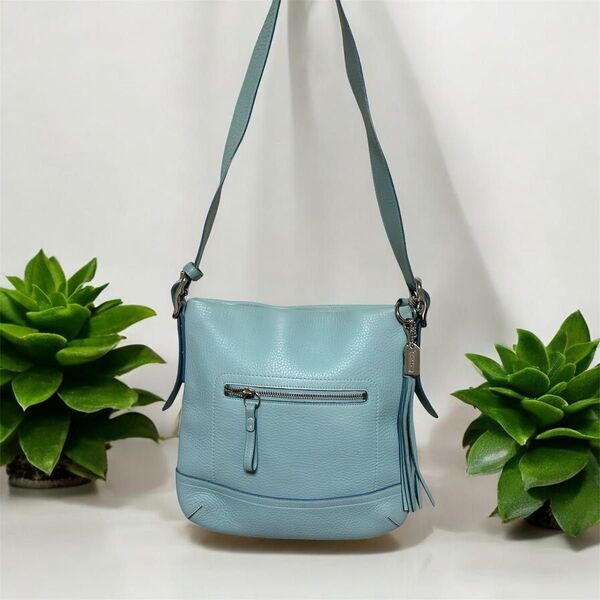 即完売級!【美品】COACH コーチ ショルダーバッグ ライトブルー J04S-1427