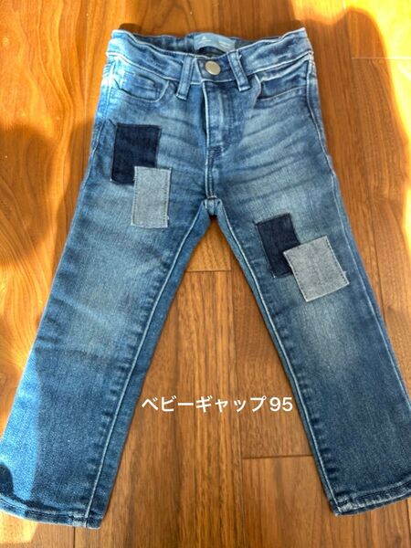 babyGap パッチワーク スキニー ジーンズ 2Y デニム パンツ 95