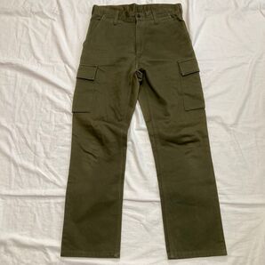 BEAMS カーゴパンツ オリーブグリーン 4ポケット 日本製 カーキ M ワークパンツ カーキグリーン