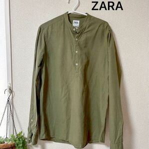 ZARA 長袖シャツ オリーブ Sサイズ
