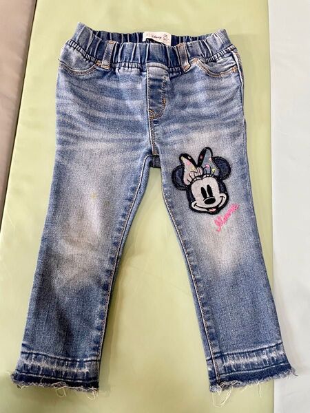 baby GAP Disney ミニー 刺繍 デニム ディズニー キッズ 100 ジーパン パンツ ストレッチ