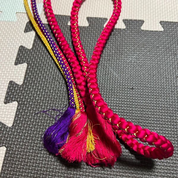 帯締め赤っぽいピンク