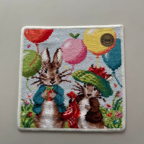 「新品未使用品」フェイラー・ピーターラビット・シェニール織り(約25×25cm)