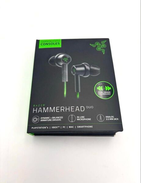 【新品】Razer, Hammerhead Duo ゲーミング イヤホン