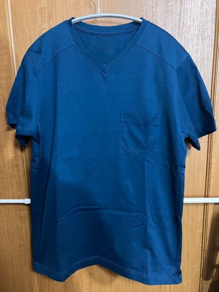 UNITED TOKYO 半袖 size2 青 ブイネック