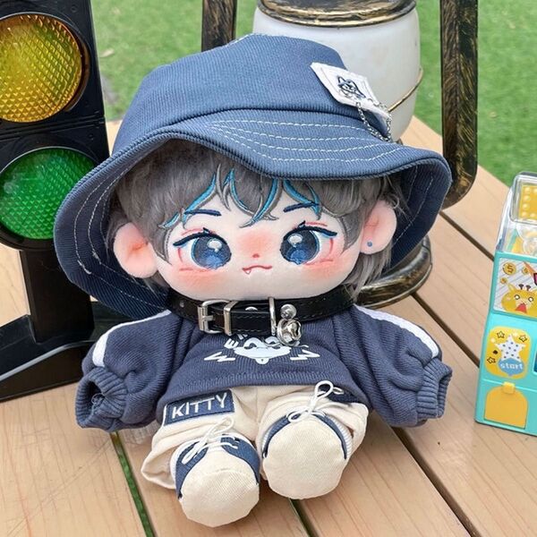 ぬいぐるみ服20cm 着せ替え ぬい服 ぬい活 小悪魔 猫 ブルー 棉花娃娃